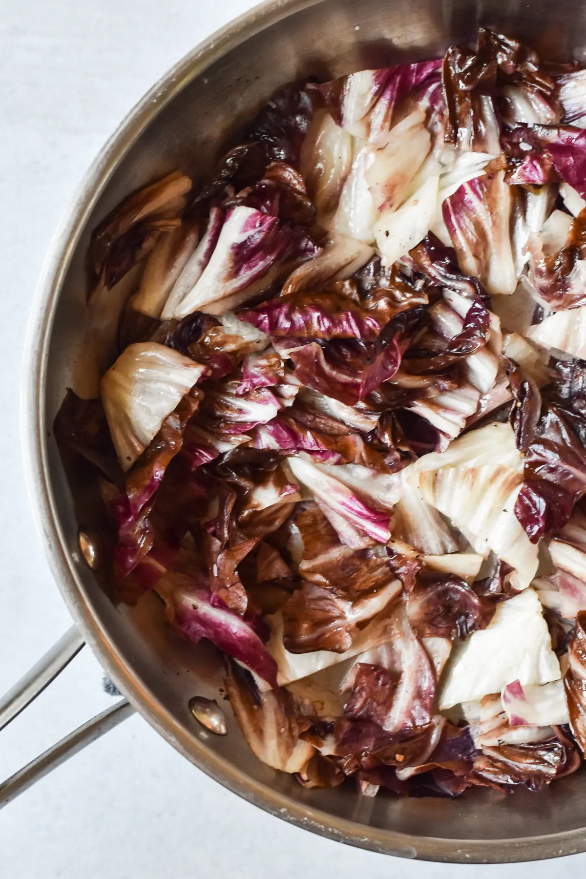 radicchio in skillet