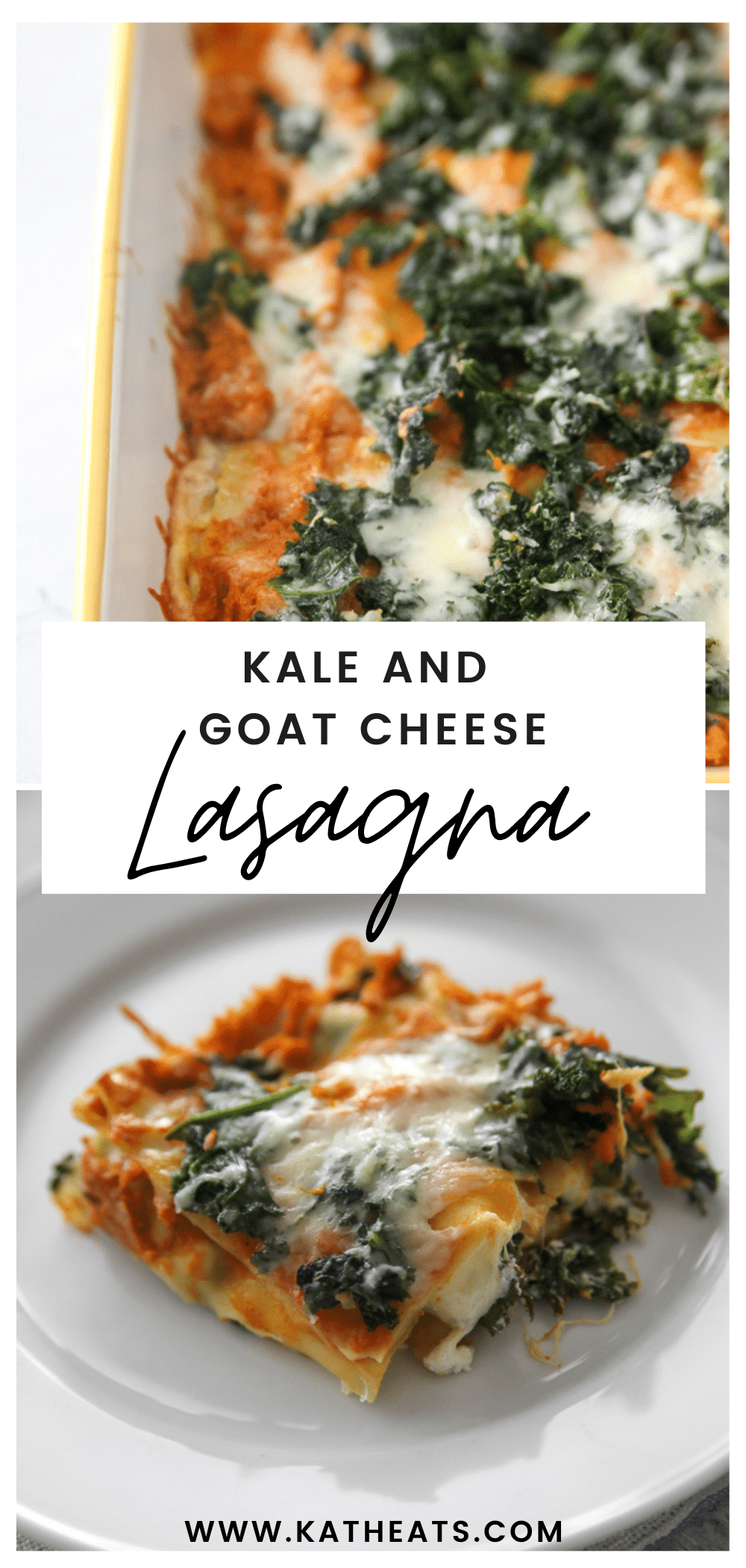 Pumpkin Goat Cheese & Kale Lasagna • Kath Eats
