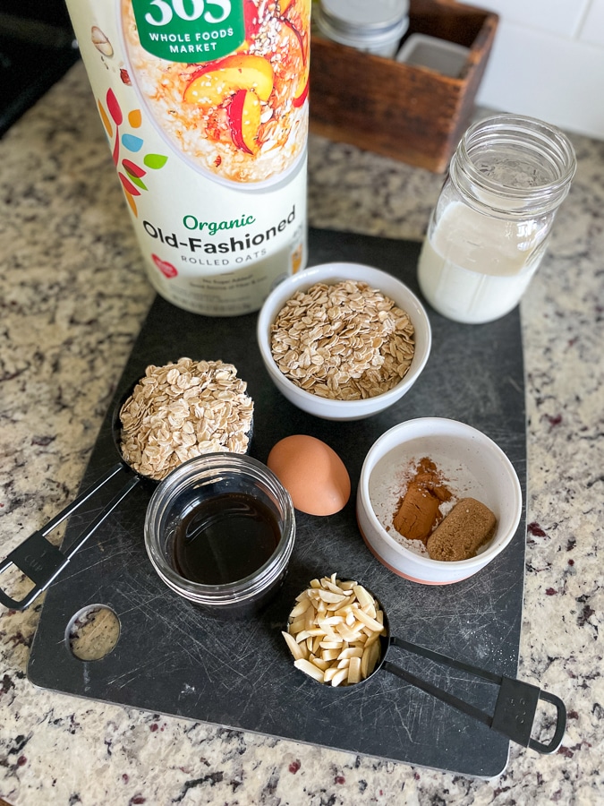 Baked Oatmeal ingredients