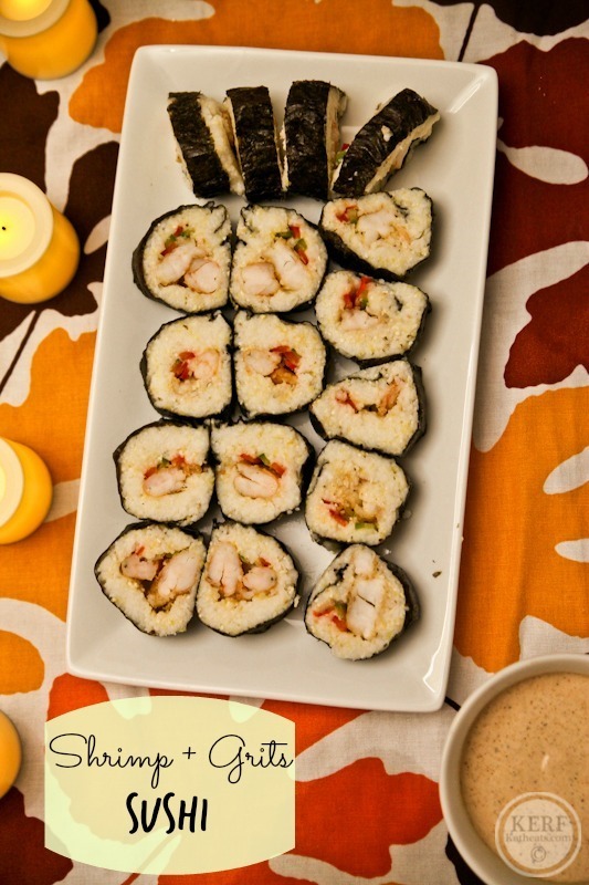 Shrimp and Grits Sushi