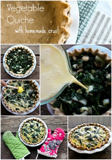 Vegetable Quiche with Homemade Crust