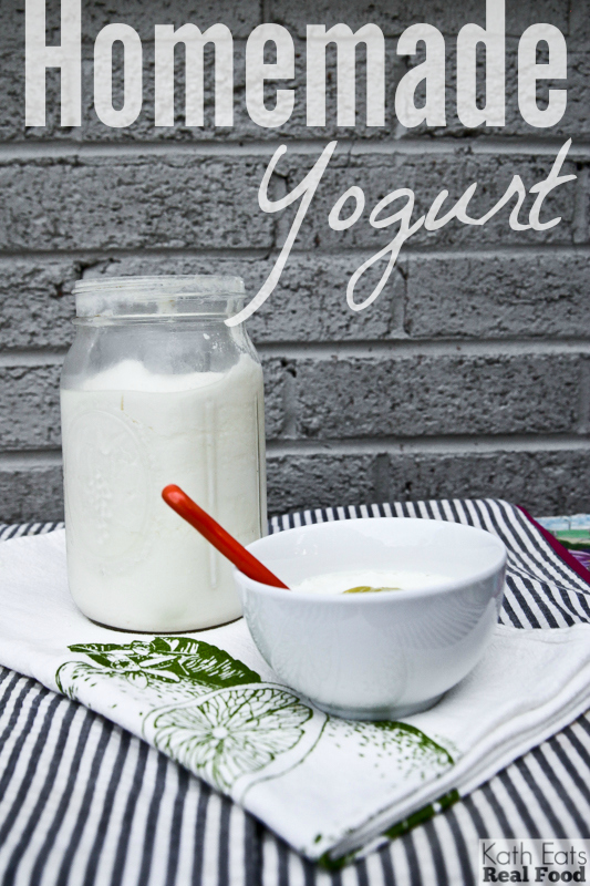 Homemade Yogurt in a big jar