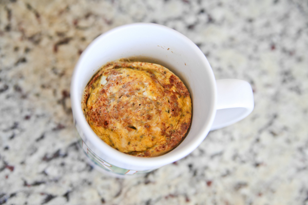 Pumpkin oatmeal mug bake from the microwave