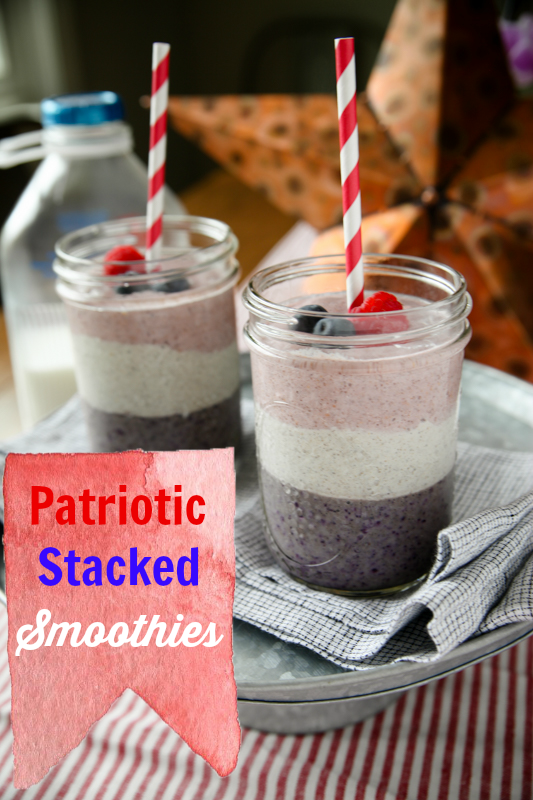 Patriotic Stacked Smoothies