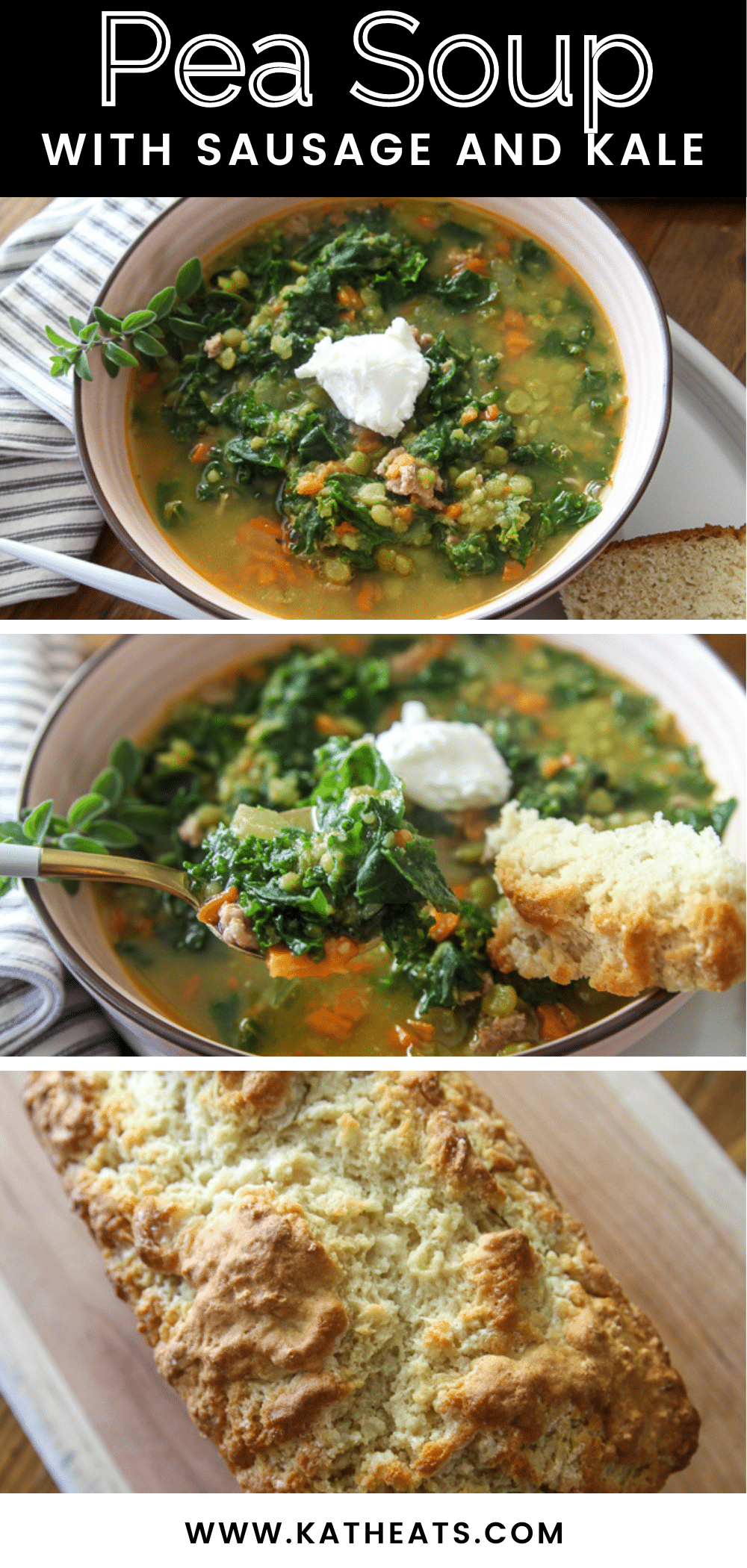 Sausage and Split Pea Soup Recipe • Kath Eats