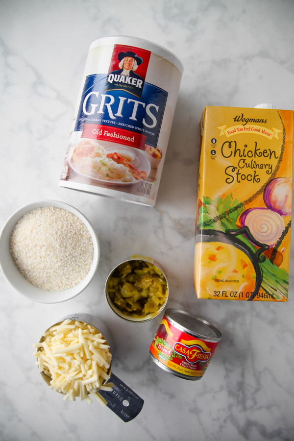 Green Chile Cheese Grits ingredients