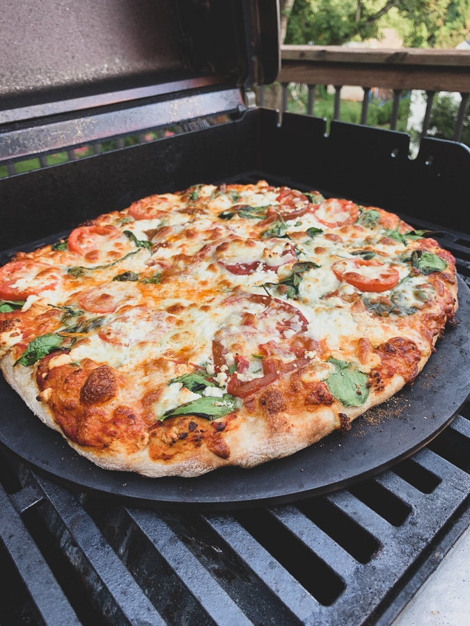 Easy Deep-Dish Pizza using a Gas Grill - Life's A Tomato