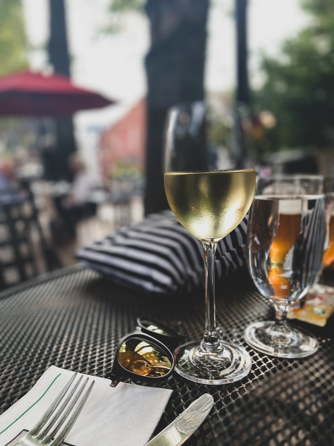 Best Restaurants For Dinner In Charlottesville table with wine glass