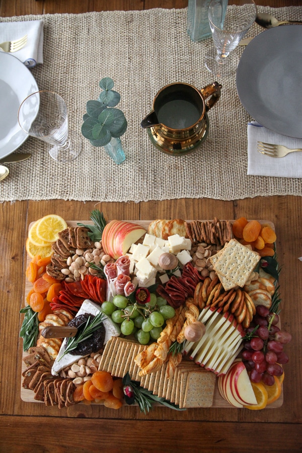 cheese board on dining table