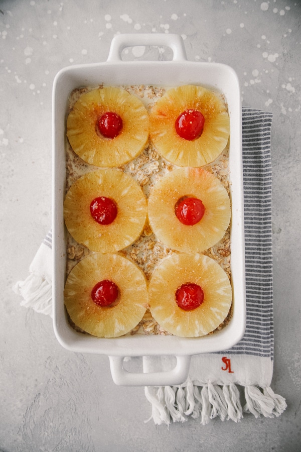 pineapple upside-down baked oatmeal