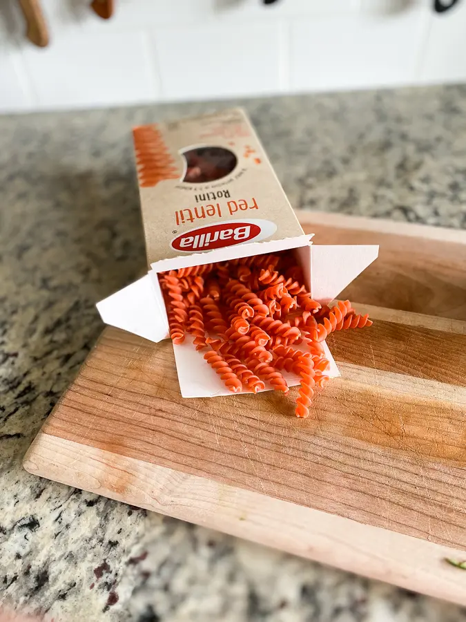 red lentil pasta