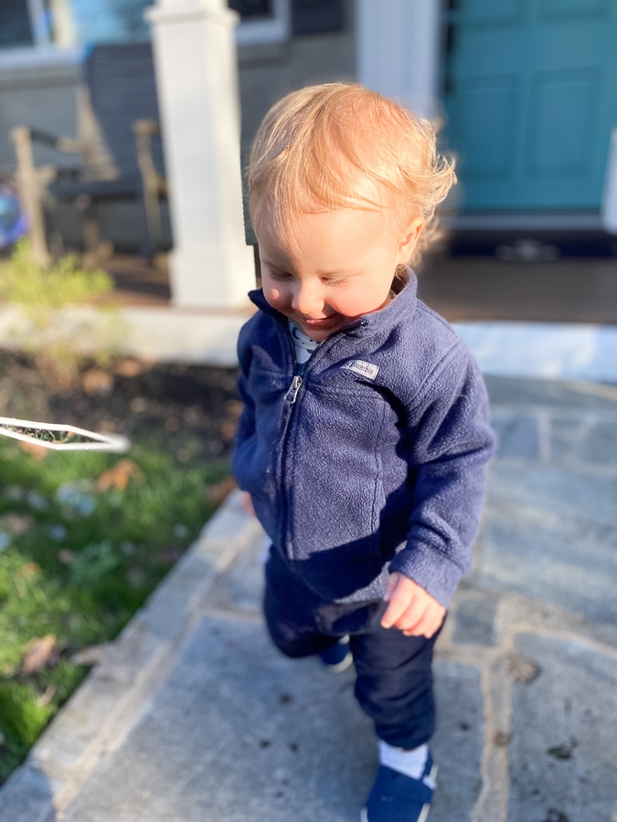 water table + bubbles for friday