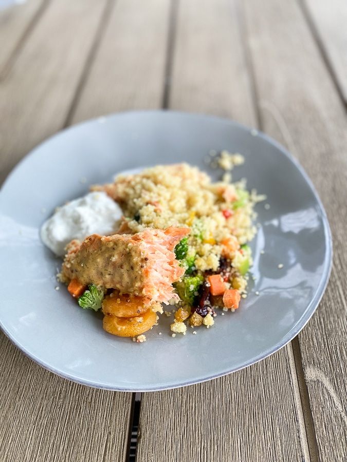 apricot salmon and couscous