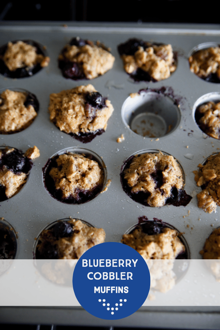 Whole Wheat Blueberry Cobbler Mini Muffins