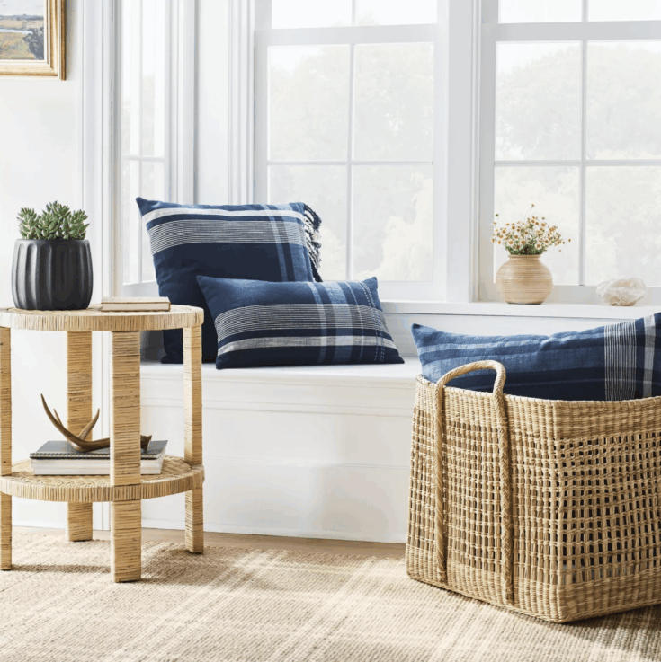 Image for Costa Mesa Round Rattan Wrapped Accent Table