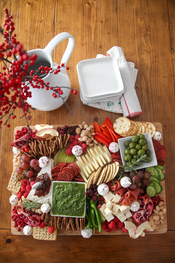  Red, White & Green Christmas Charcuterie Board