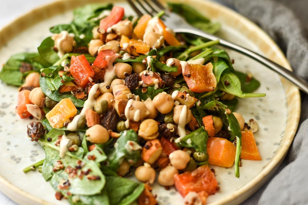 Moroccan Salad with Tahini Dressing • Kath Eats