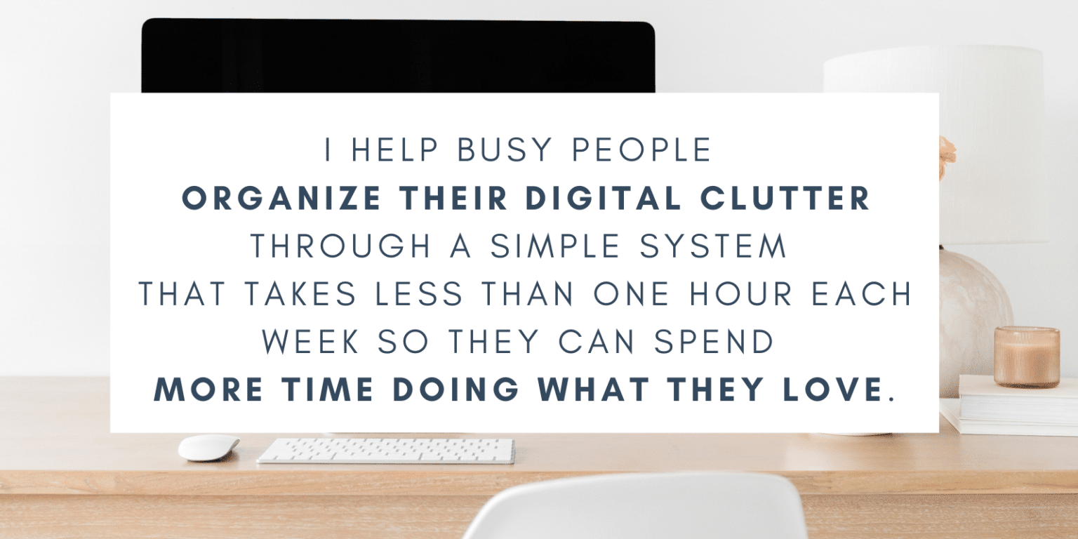 graphic about organizing digital clutter
