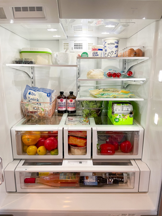 an organized fridge