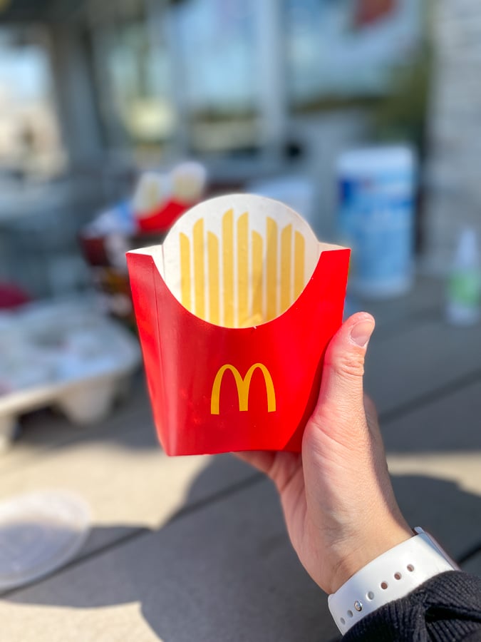 Contenedor de papas fritas McDonalds