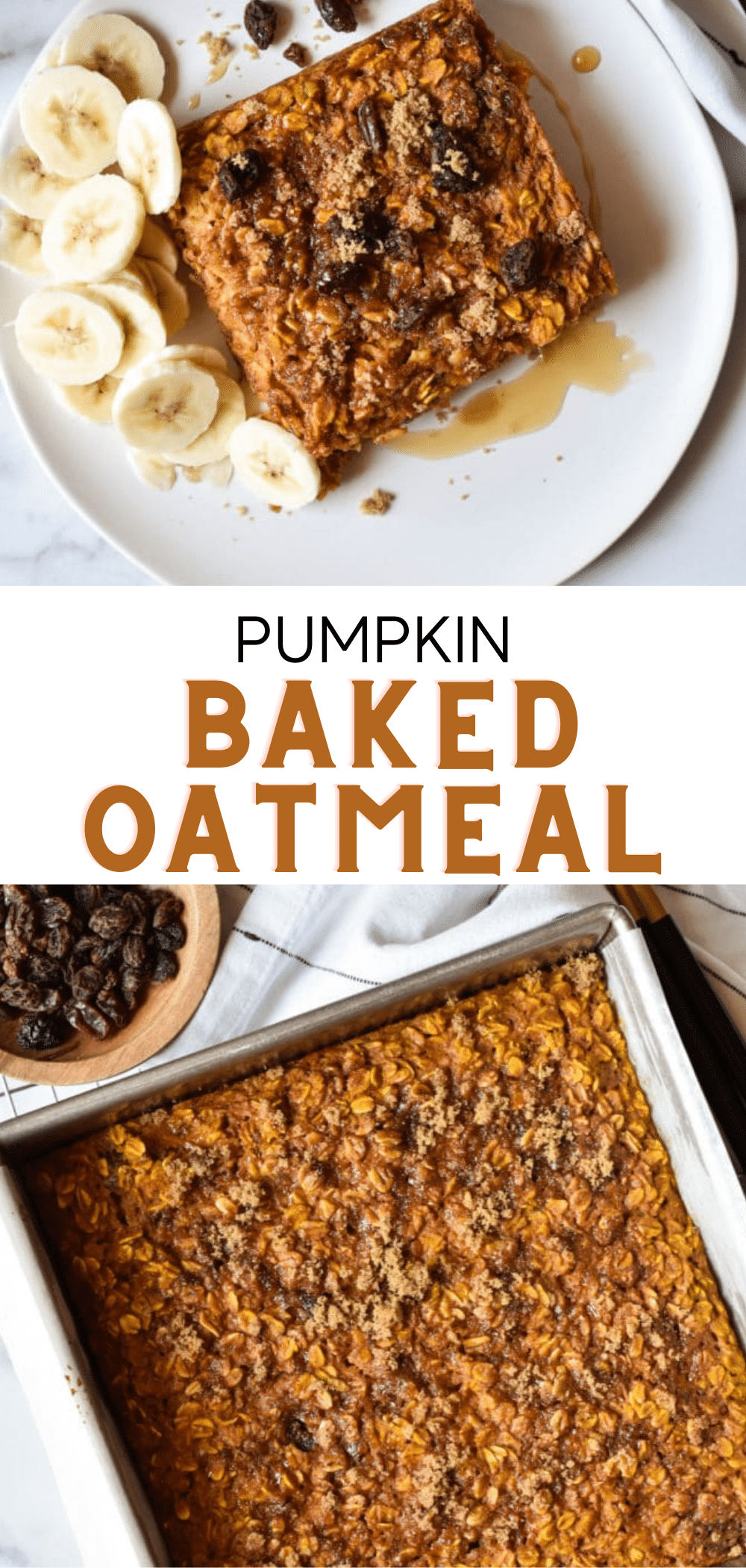 Healthy Baked Oatmeal (Pumpkin!) • Kath Eats