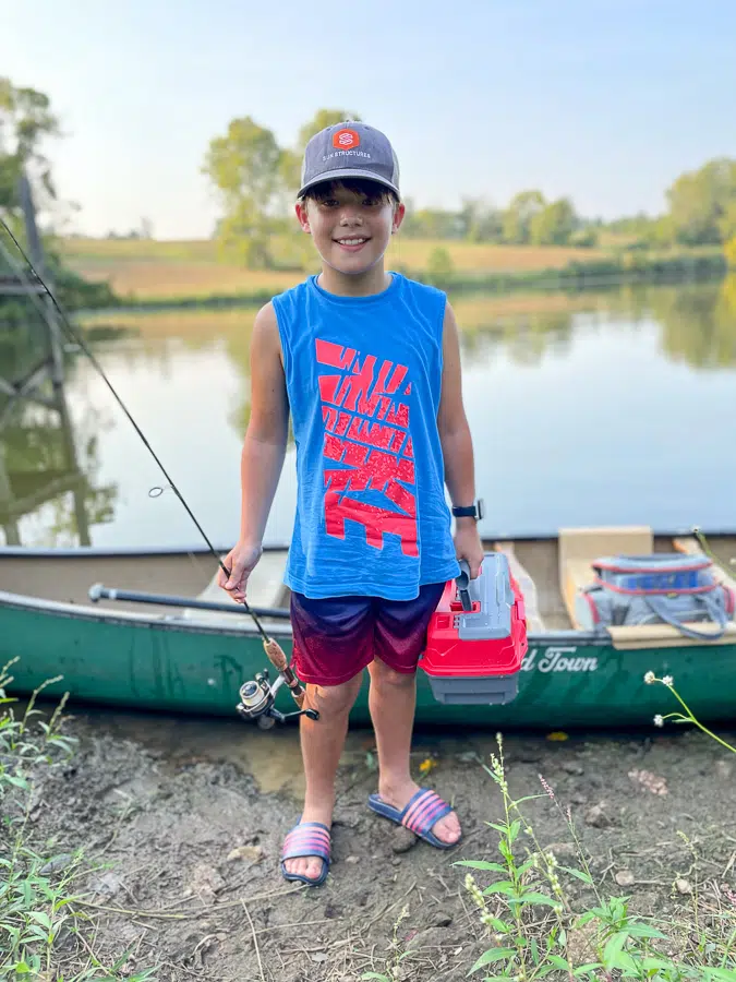 Little boy fishing