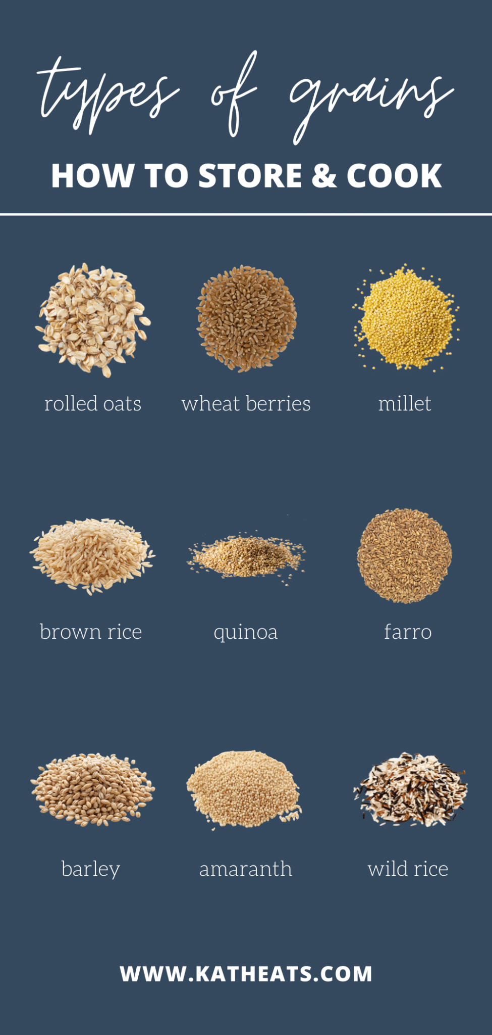 Types of Grains How To Store & Cook • Kath Eats