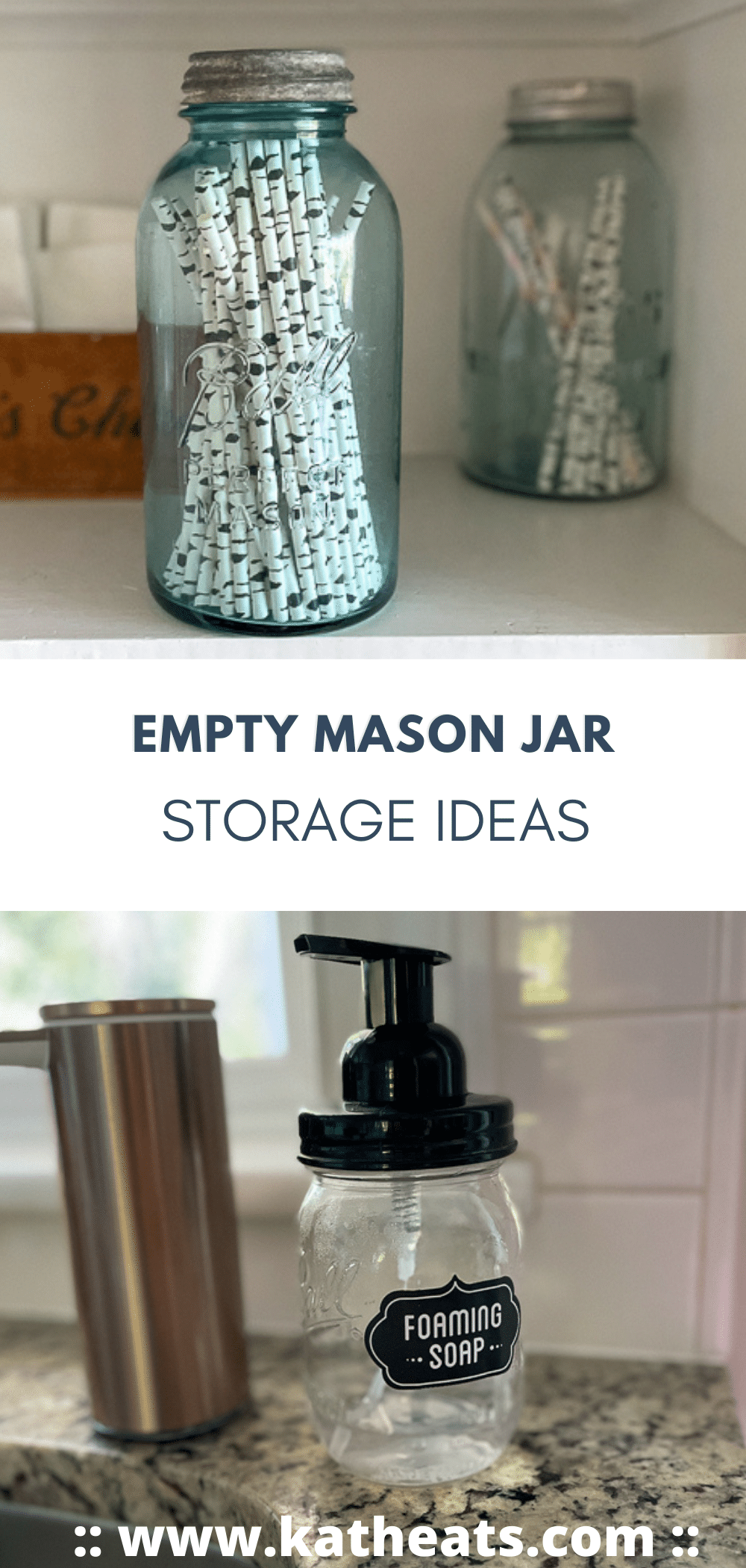 20 Empty Mason Jar Storage Ideas • Kath Eats