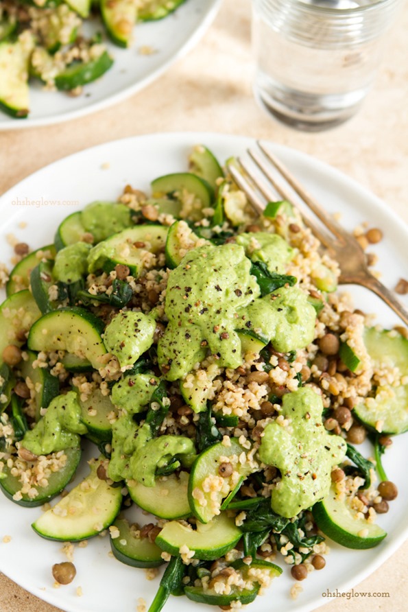 Healthy Millet Recipes | Green Powerhouse Pesto Plate