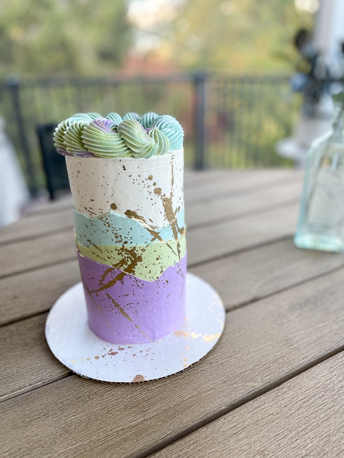 pastel tower cake