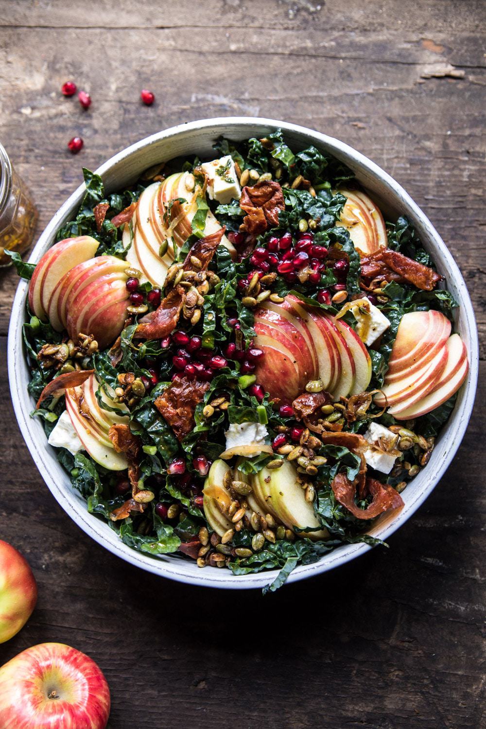 Fall Salads for Thanksgiving: Honeycrisp Apple & Kale Salad