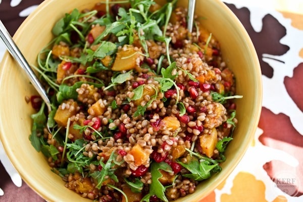Fall Salads for Thanksgiving: Fall Wheatberry Salad