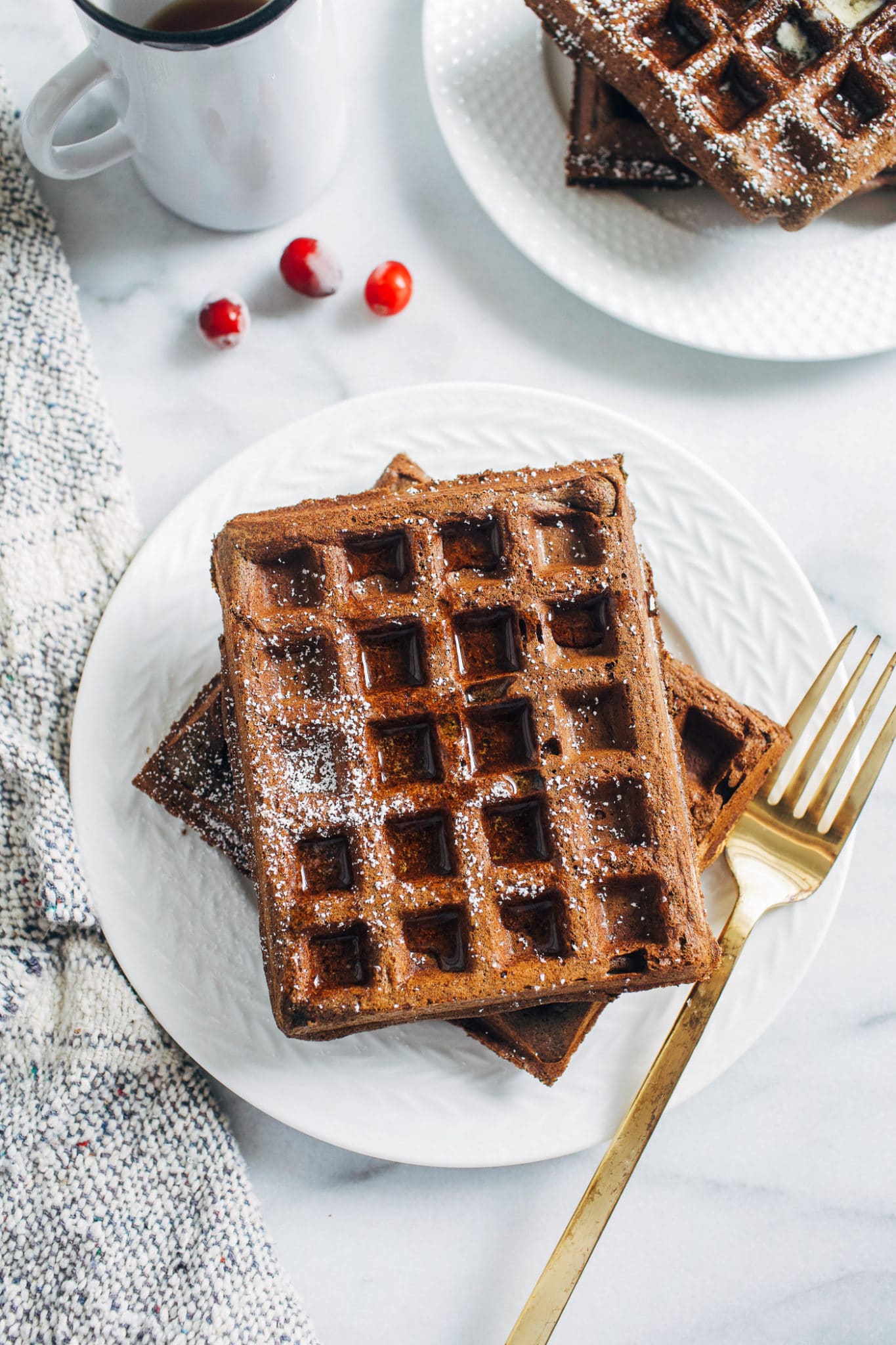 Buckwheat Gingerbread Waffles