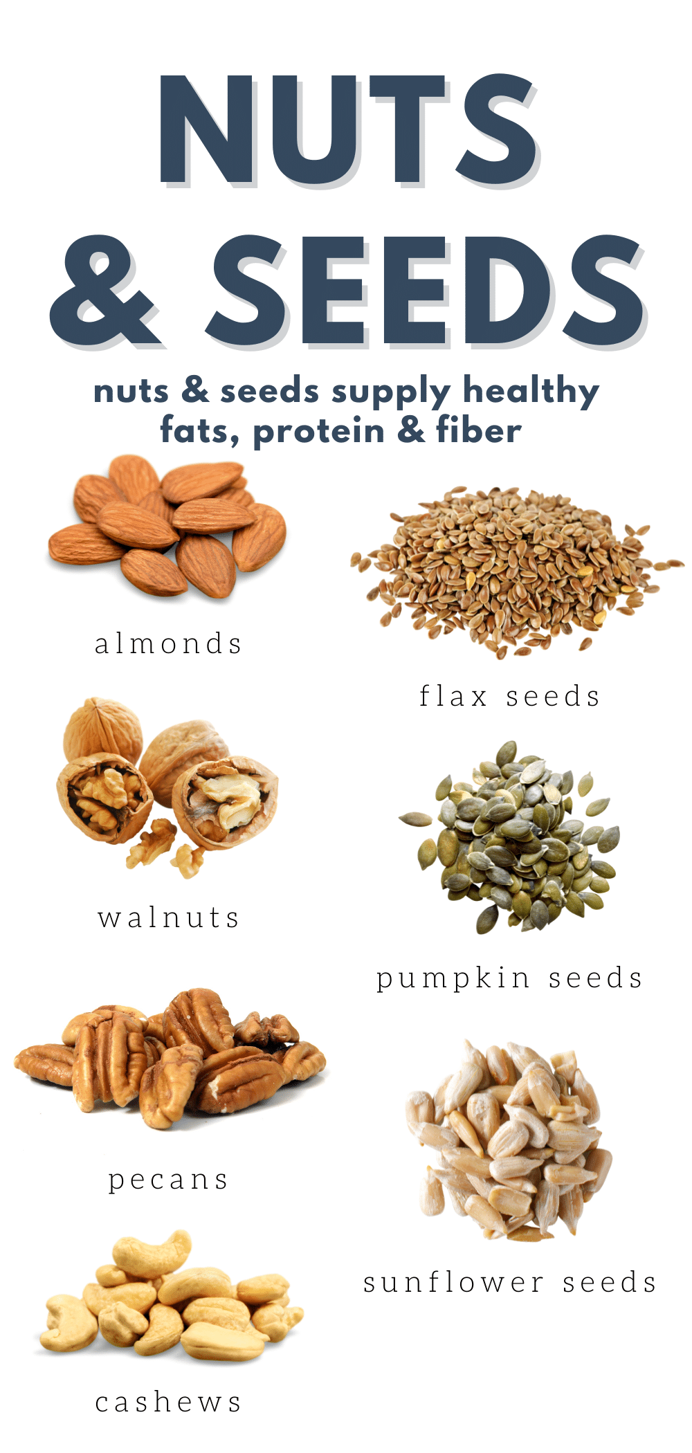types of nuts and seeds