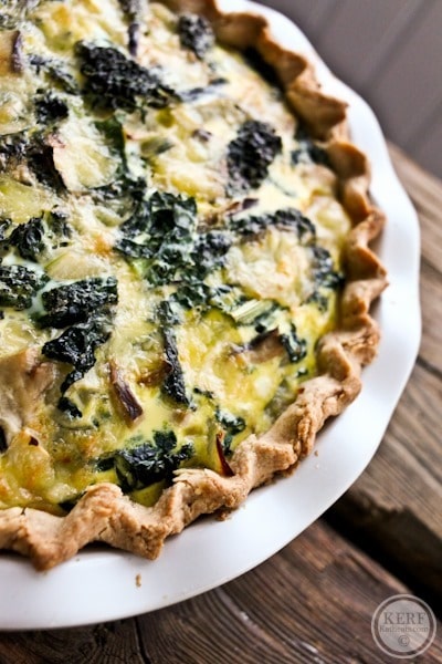 Vegetable Quiche with Homemade Crust