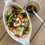 Pear and Goat Cheese Salad with Maple Balsamic Dressing