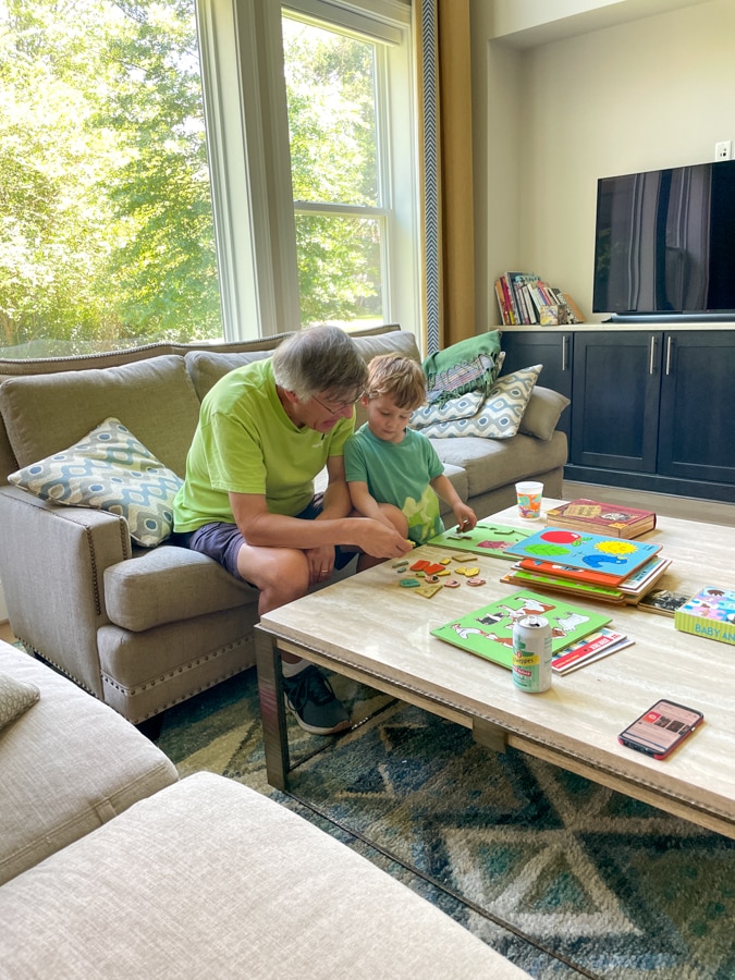 playing puzzles with grandpa | Summer in Hillsborough