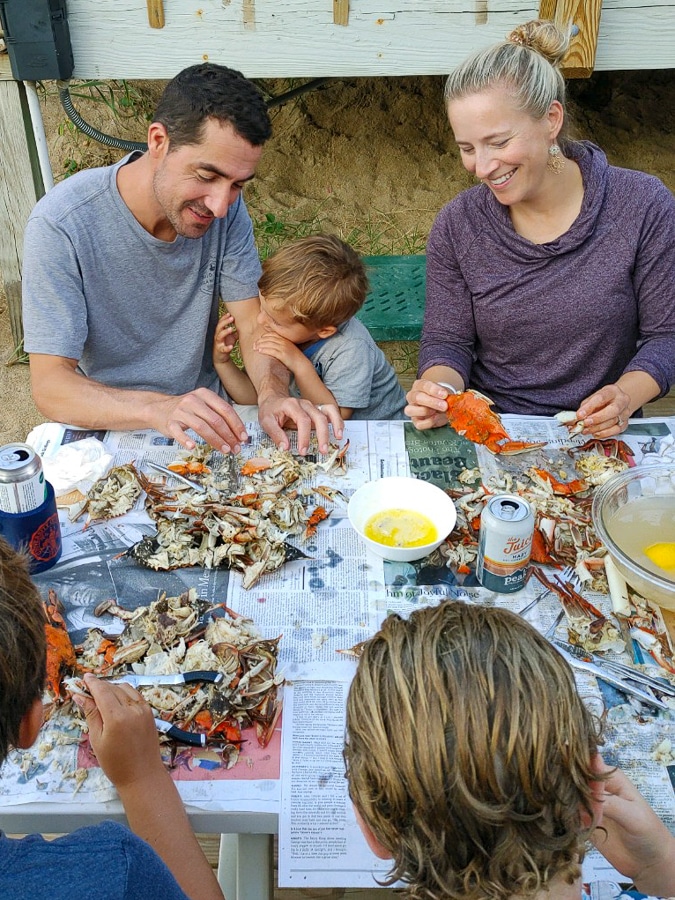 crab family feast | Fall Trip To OBX - Part 2
