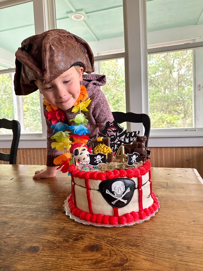 Birch pirate birthday cake