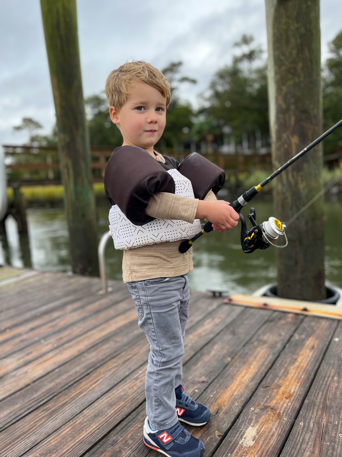 4 year old boy fishing