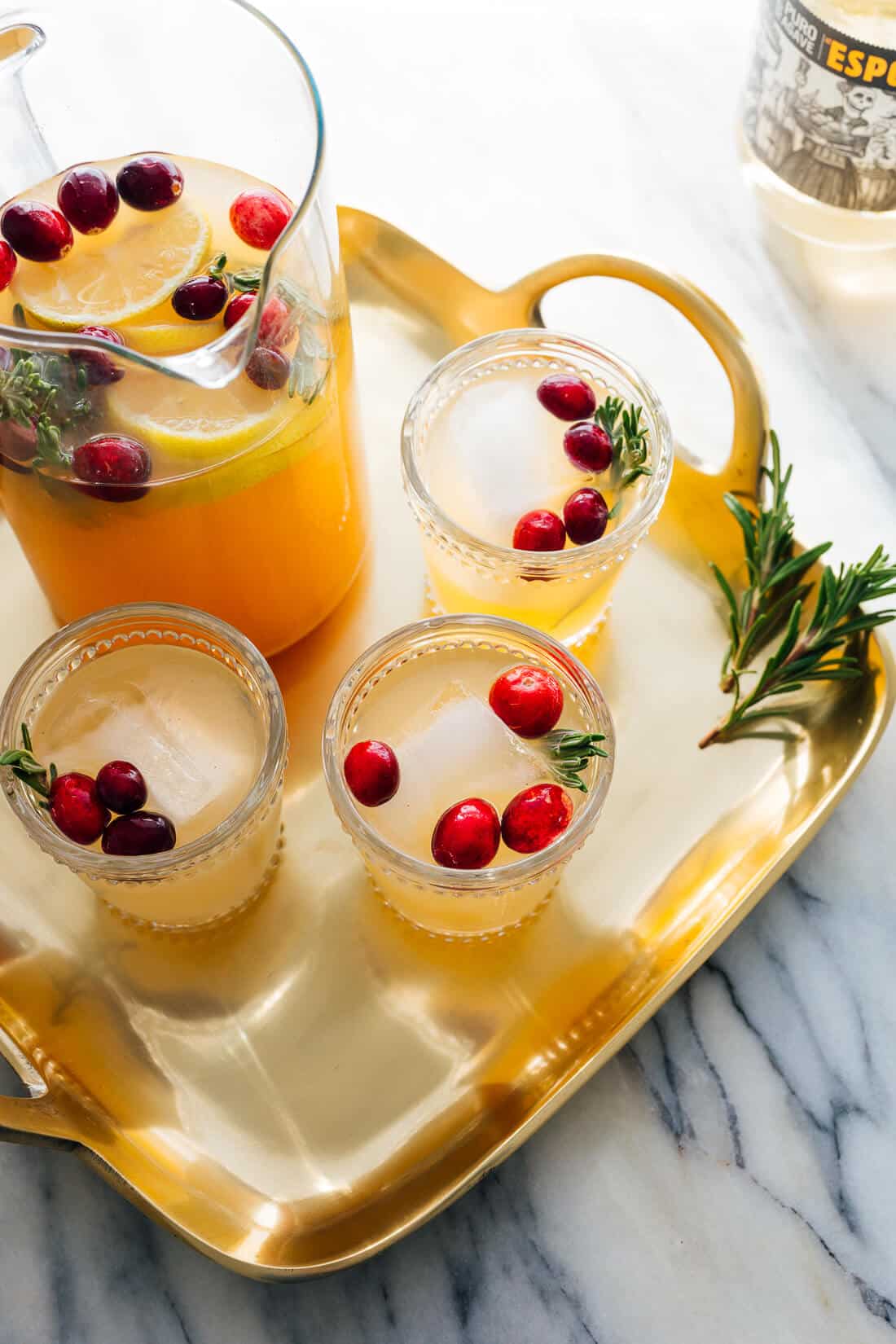 festive holiday punch recipe 4 1 - 8 Easy Cocktails For Thanksgiving