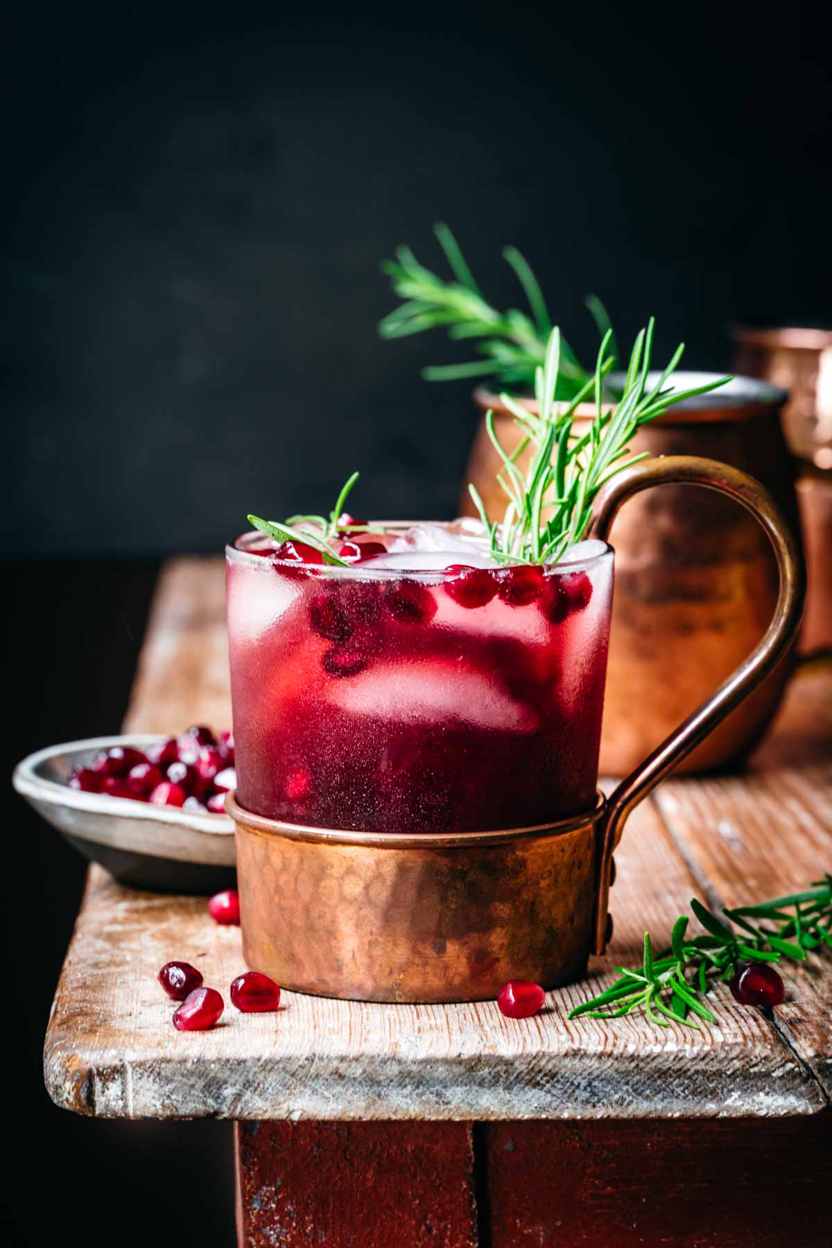 pomegranate moscow mule 8 - 8 Easy Cocktails For Thanksgiving