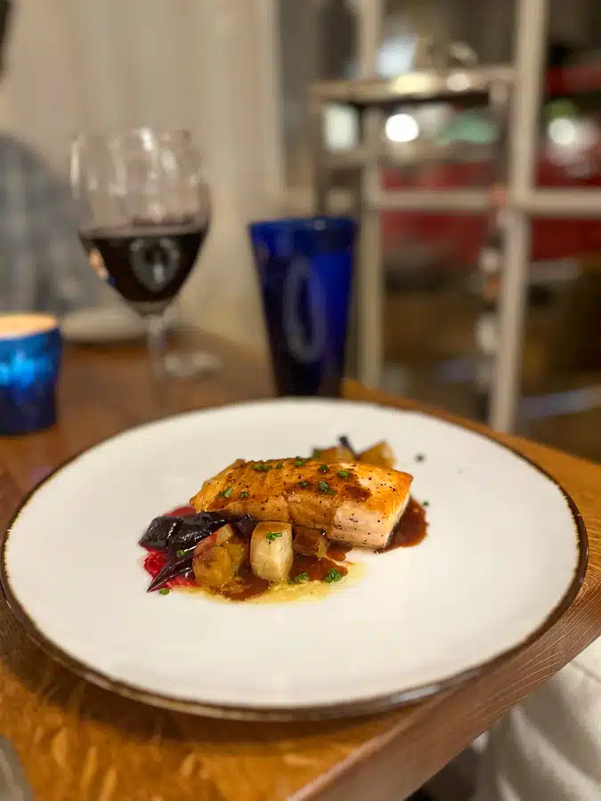 salmon in bourbon balsamic glaze salmon in bourbon balsamic glaze