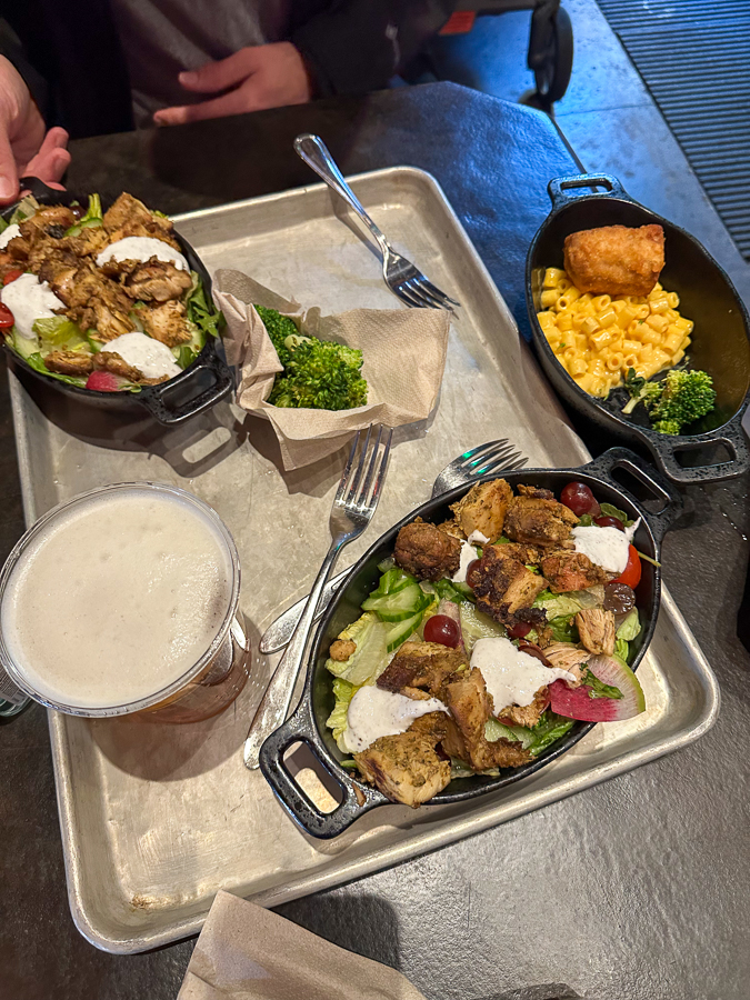 chicken salads and a beer | Disney Trip: Hollywood Studios