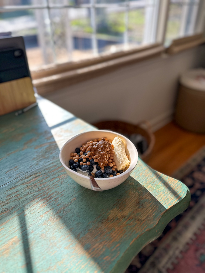 yogurt with berries and banana