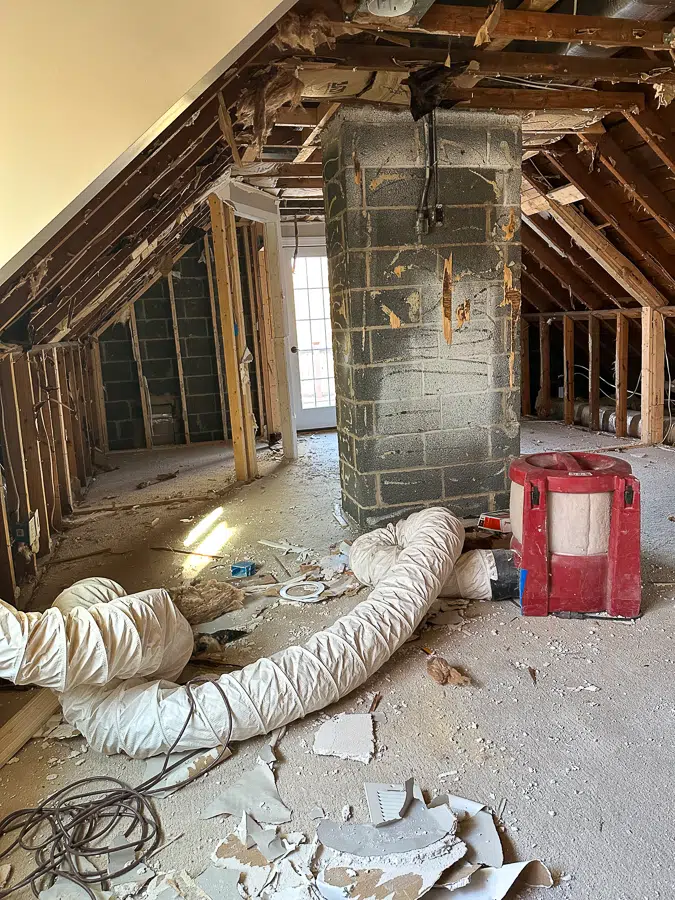 old bedroom demolition
