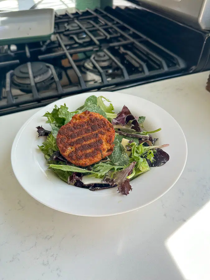salmon patty for dinner