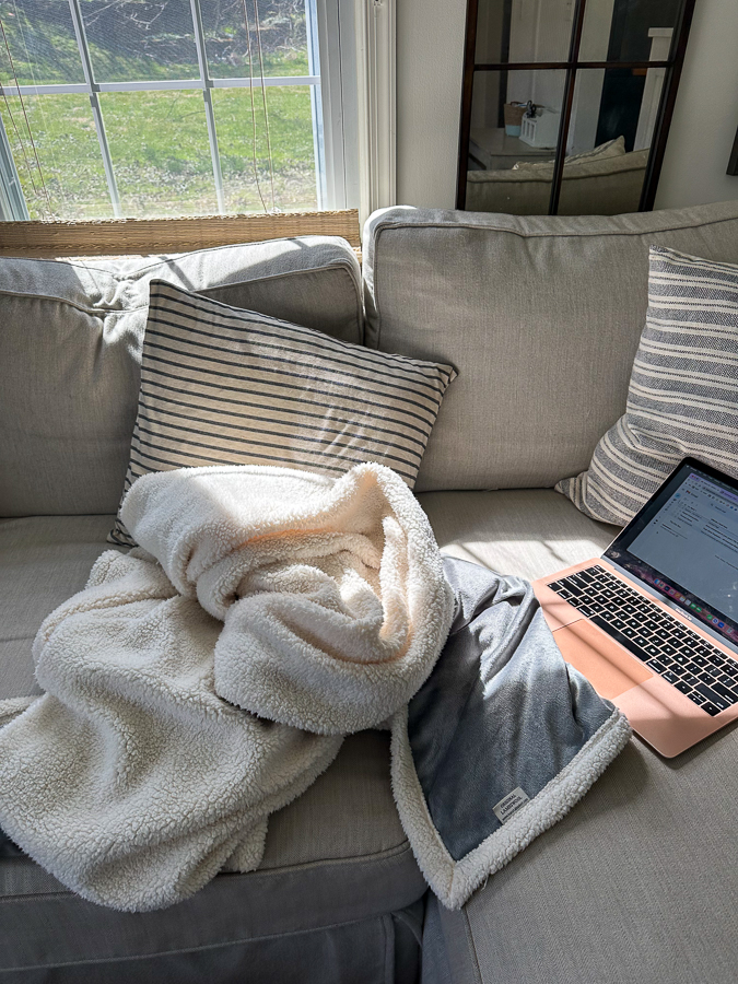working in the couch | news flash life updates