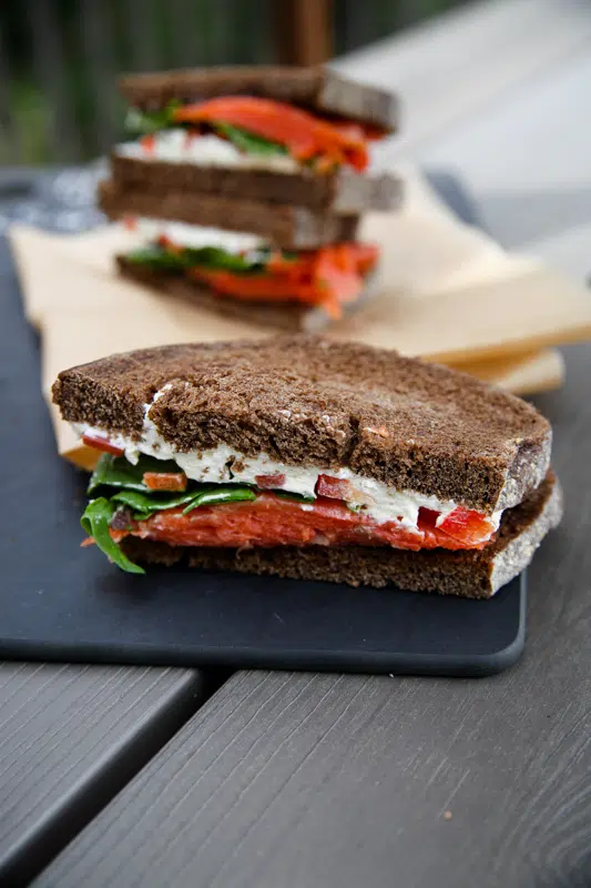 Delicious Sandwich Recipes: Pumpernickel Salmon Sandwich