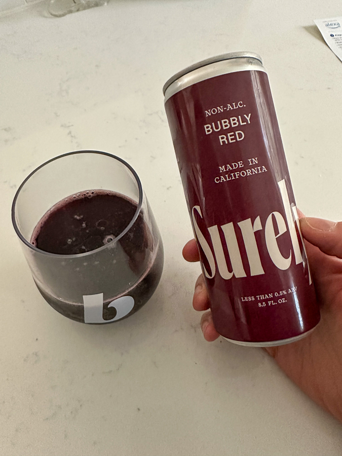 Surely non-alcoholic bubly red